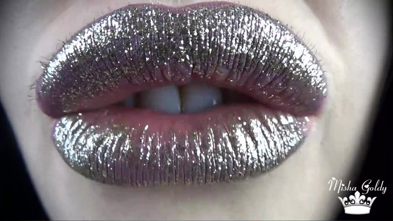 Goddess Misha Goldy: Pop for my big shiny lips: Cum countdown!