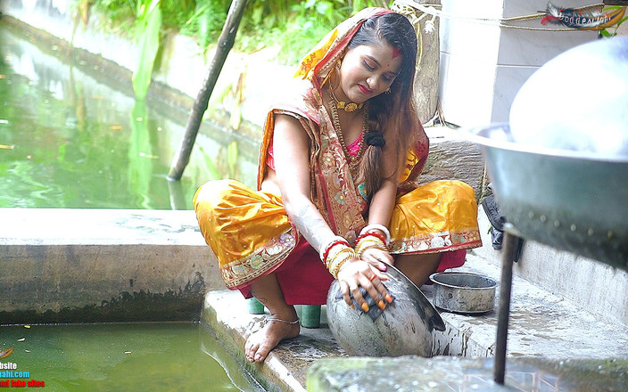 Desi Bold Movies: Desi krásná kundička Niman Sudeepa Bhauji se cítí velmi pěkně...