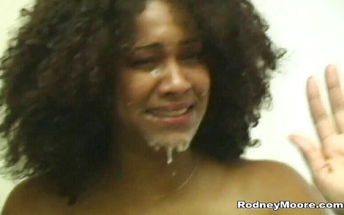 Rodney Moore: Pretty Black Girl Huge Tits Messy Wet Blow Job Vintage
