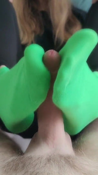 Sockjob in Bright Green Ankle Socks