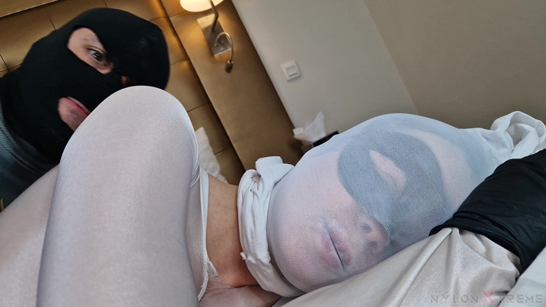 Nylon Xtreme: POV Elena Clarck White Nylon Encasement