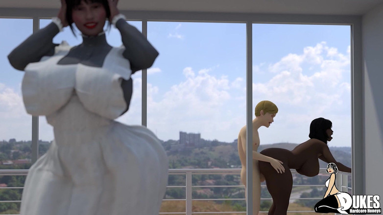 Dukes Hardcore Honeys: Nadržené ptáky jdou koulemi hluboko do mokrých velkých zadků podivných...