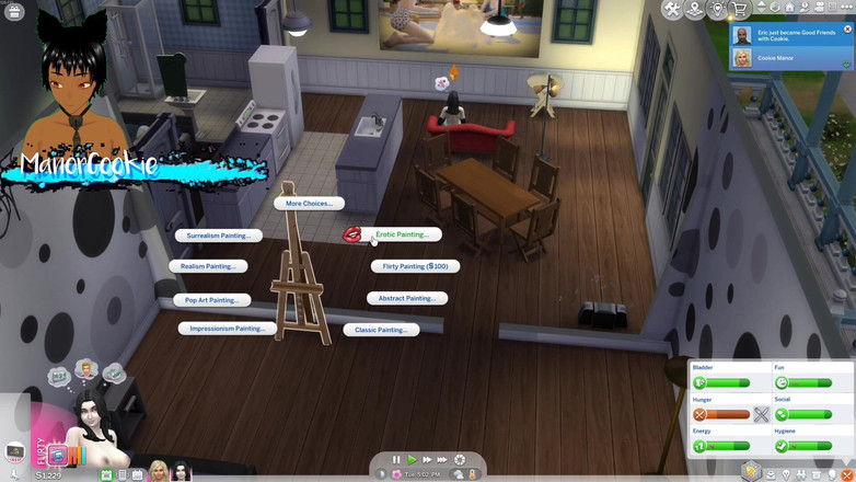Manor Cookie: シムズ4 - シムズの復習と、ミルフとゴスミルフが一緒に住み、異なる人とセックスをする