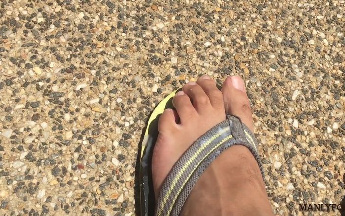 Manly foot: Neighbour Fucking Ejaculated Into My Flip Flops! - Cum Foot Fetish
