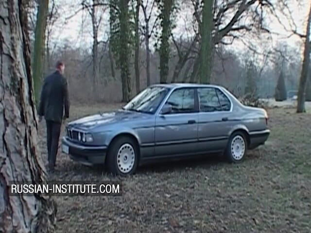 Russian Institute: Anal sex in the car with a busty blonde