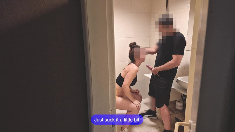 Branquinha De Leite: Gym Bathroom Surprise - She Got Caught with Ass Out &amp; Took...