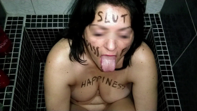 Toilet Mommy: Body writing stepmom take hot piss