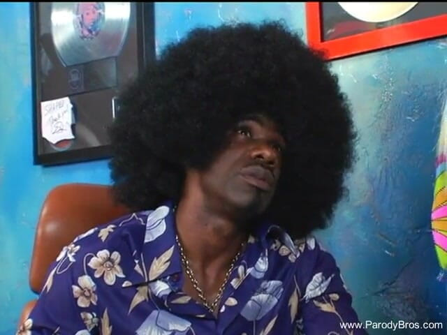 Parody Bros: Retro black man with afro fucks blonde babe