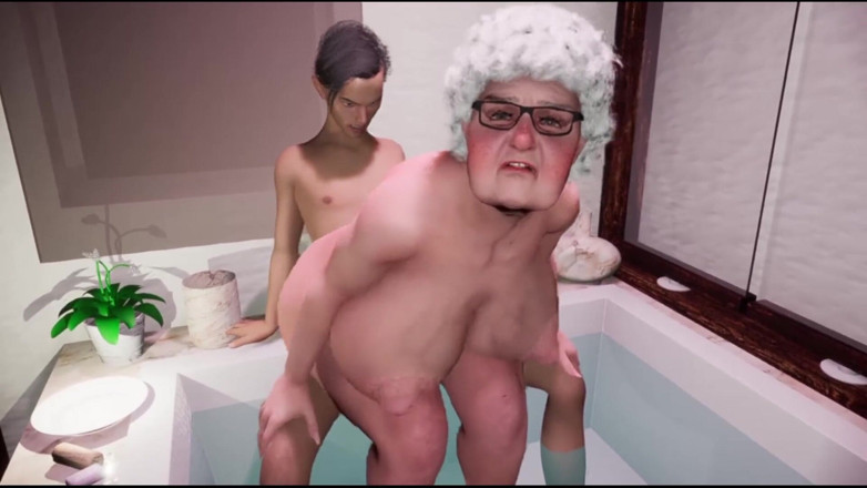 Denis animation: Fat Granny 80 Yo with Gigantic Tits Fuck a Young 23 Yo...