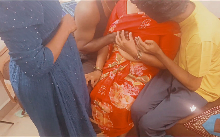 Sheela Jackson: Tamil flicka knullar med två killar med hennes syster tillstånd