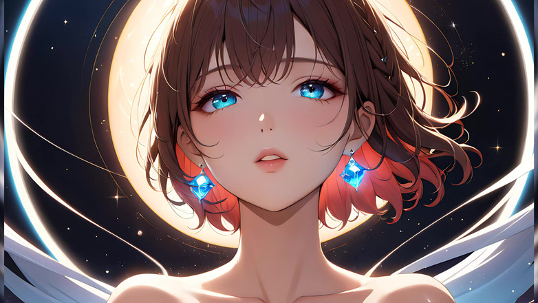 LustRender: Büyü fısıltıları - ai kız ve parlayan bir küre