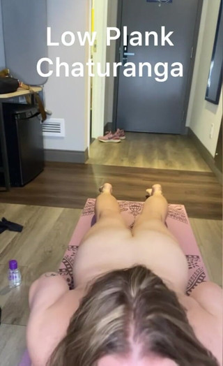Avril Showers: Some naked hotel yoga. Let me know if you like...