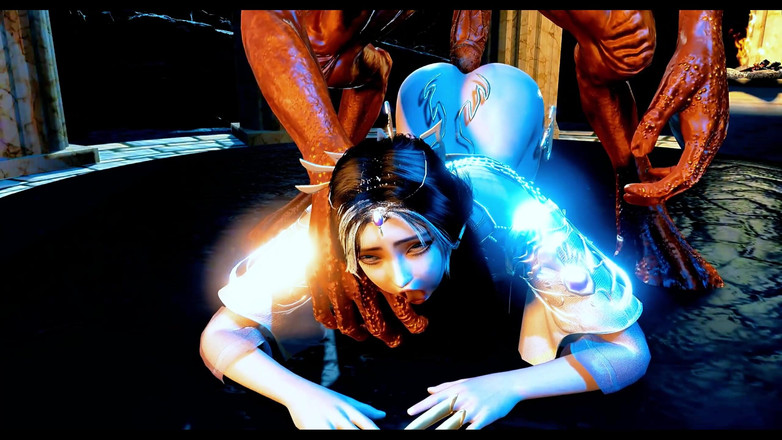 X Hentai: Büyük memeli fantezinin büyük yarak sanal kraliçesi - 3 boyutlu animasyon hentai