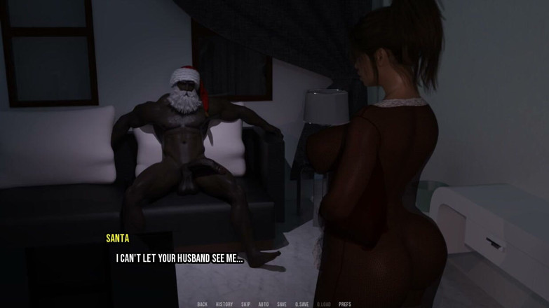 XXX Games Bunk: Ariana Dark Christmas2 - permainan - main peranan - kote hitam besar Santa...
