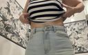 Larisa cum: Me pongo blue jeans y juego con mi culo en...