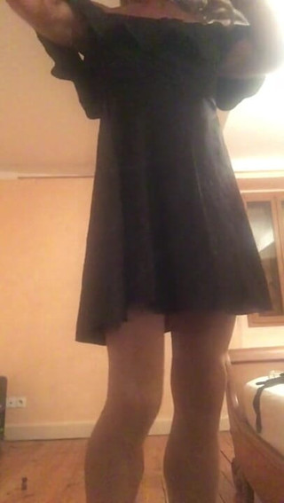 Traceytv: Kinky sissy Tracey tv satin plugged