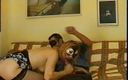 Real Home Made: Amateur blonde wife in mask giving a blowjob and anal...