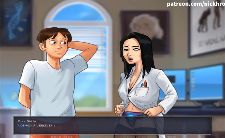 Cartoon Universal: Summertime saga part 159 - vibrating pussy belt ( French sub )