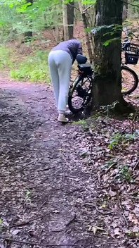 Dumb Brunette Broke Her Bike in the Woods & Pay with Her Pussy for the Repair! Doggystyle Fuck