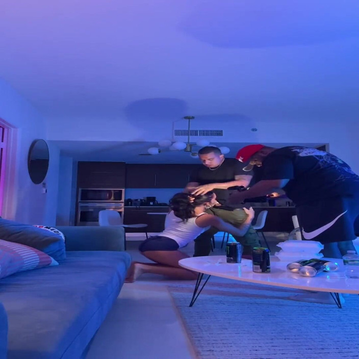FreakMob hardcore: Paying Her Boyfriends Debt with Her Throat!