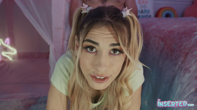 Inserted: INSERTED Delilah Day shows off her pink