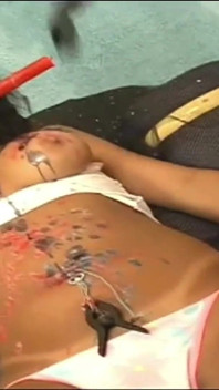 Big Tits Amazing Ass Brazilian Samba Model Tit Busting Cruel Nipple and Naval Punishment and Hot Candle Wax