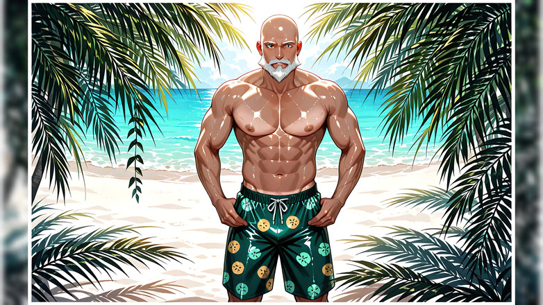 Erotic Man: Lelaki tua botak kacak bertelanjang