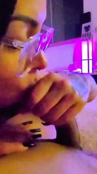 Hard Blowjob with Horny Stepsister and Cum in Mouth POV