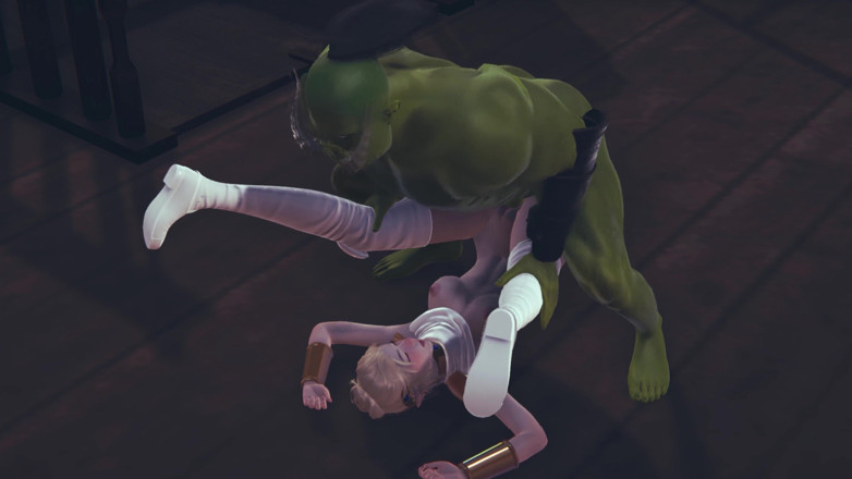 Waifu club 3D: Orc cock is too big for this pussy