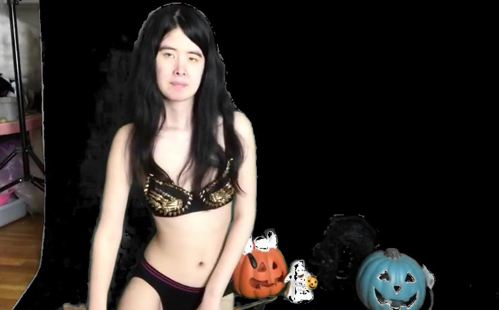 Porno angels: Halloween pumpkin play starring Alexandria Wu