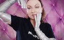 Arya Grander: Arya Grander&amp;#039;in uzun opera gümüş parlak eldivenleri. Fetiş ücretsiz SFW videosu.