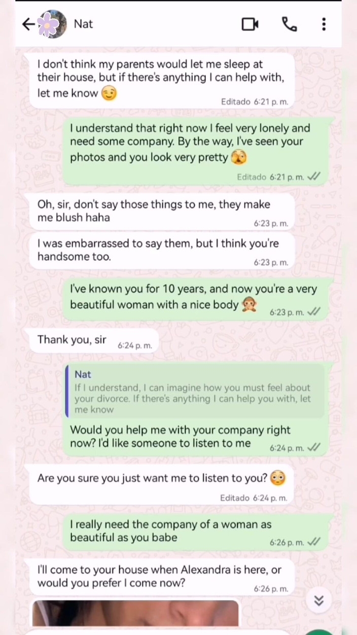 Natasha Caseros: Het chatt med min styvdotter bästa vän