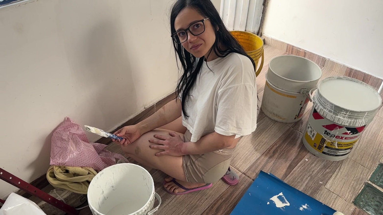 Crisanto999: La puttana del mio vicino stava lavorando e questo è successo