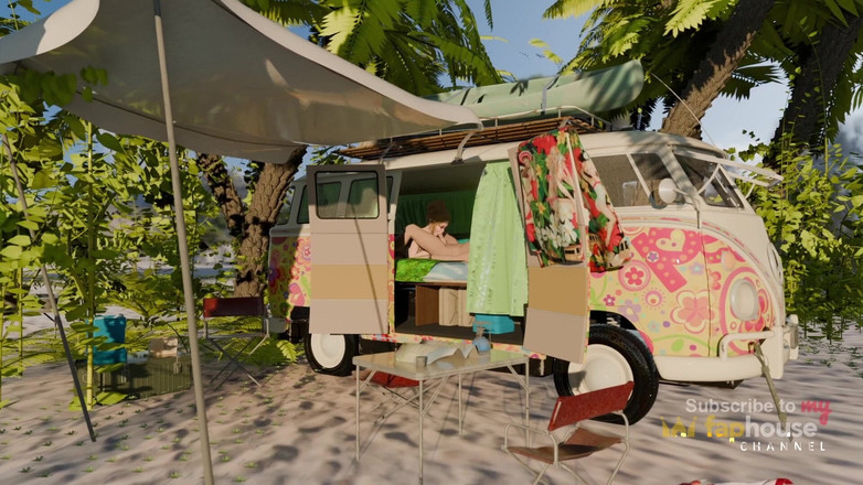 3dxpassion: Sesso lungo la strada vibra in un furgone dipinto - pompino...