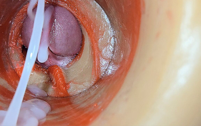 Creme sperm: महिला गर्भाधान - आंतरिक कैमरा गहरे पुरुष के विशाल स्खलन को कैप्चर करता है