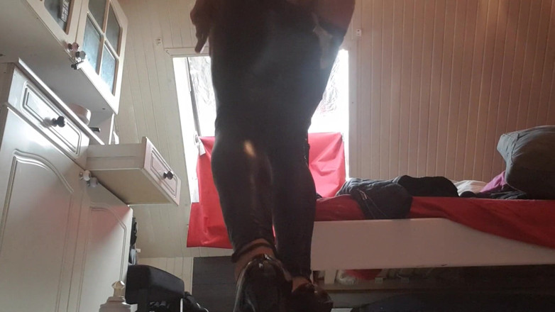 Latex cd kata: TS xxl dildo play