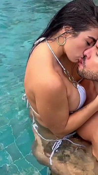 My Fitness Trainer Warms Me up in the Pool and Shows Me His Big White Cock Bwc