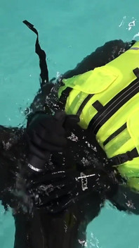 Neoprene Lust: Inflatable Snorkel Vest Pleasure in the Pool