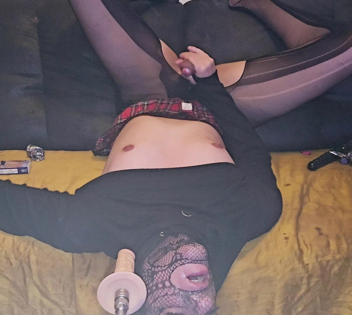 Bound_Sissy: Crossdresser Sissy Slave face fode mijo e porra