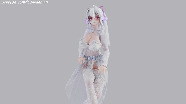 MikuMotion: [mmd] T-ara fraco vestido de noiva de seda branca
