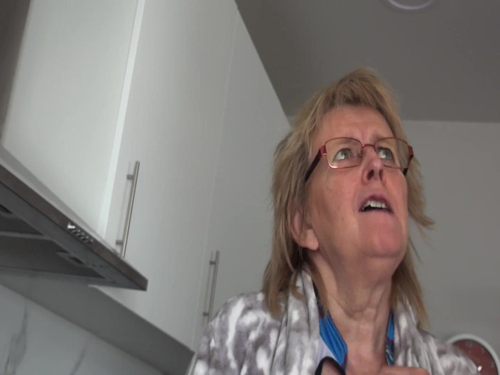 Abby Roberts: Unbelievable Sexy Granny 63 in the Kitchen