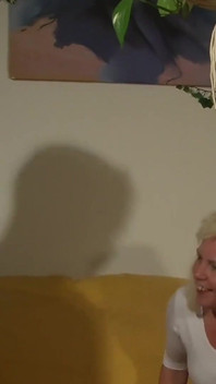 Mature Blonde Rims and Fingers Stud to Dripping Facial Explosion