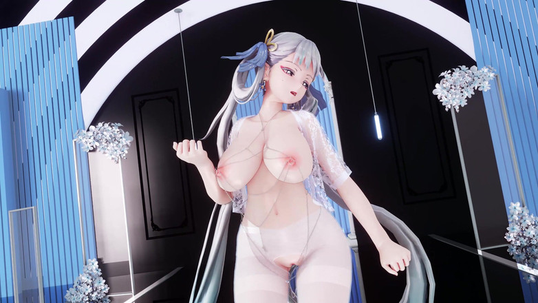 MikuMotion: [mmd]今汐shake It 白丝乳链双马尾