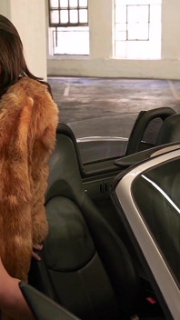 Filthy Rich Lesbians Strap-on Fuck Each Other on Luxury Car Hood