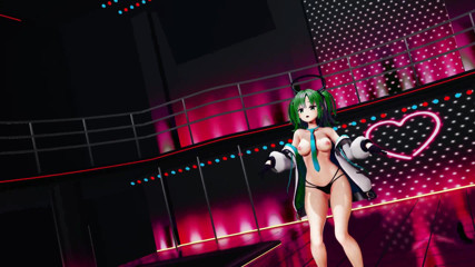 Smixix: Blue Archive Yuuka Half Nude Dance Hentai Mmd 3D 2K Dark Green...