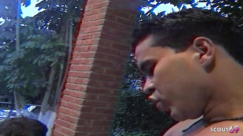 Shemale TS Collection: 테라스에서 쓰리섬 중 오르가즘에 후장 따먹히는 라틴 트란니