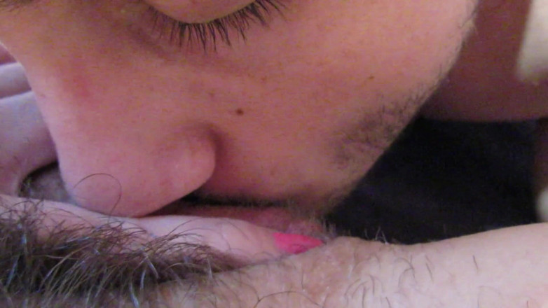 Cuteblonde666: Licking and sucking my big clit hairy pussy until I...