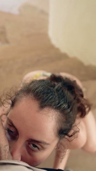 Sexy Student Give Me Risky Blowjob in Abandoned Luxury Villa