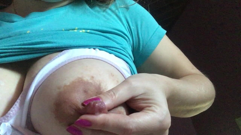 Risky Hairy Couple: Want to Taste Milk From My Big Tits?face