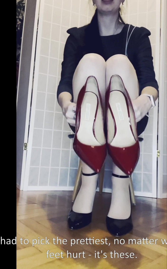 Czech Soles - foot fetish content: Showing off My Heels and Pumps on Nylon Feet POV